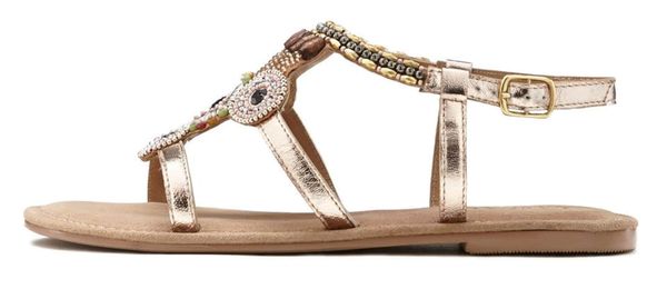 LASCANA LASCANA Сандали с каишка  злато / пъстро