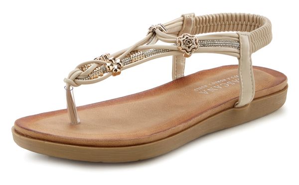 LASCANA LASCANA Сандали с разделител за пръстите  бежово