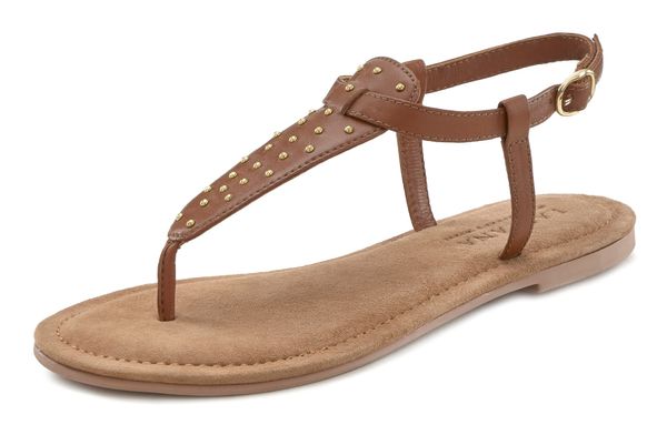 LASCANA LASCANA Сандали с разделител за пръстите  кафяво