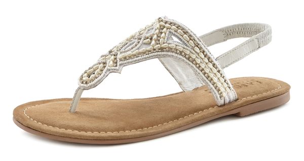 LASCANA LASCANA Сандали с разделител за пръстите  кремаво