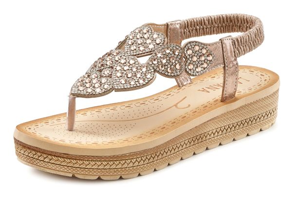 LASCANA LASCANA Сандали с разделител за пръстите  сребърно