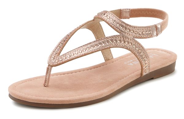 LASCANA LASCANA Сандали с разделител за пръстите  злато