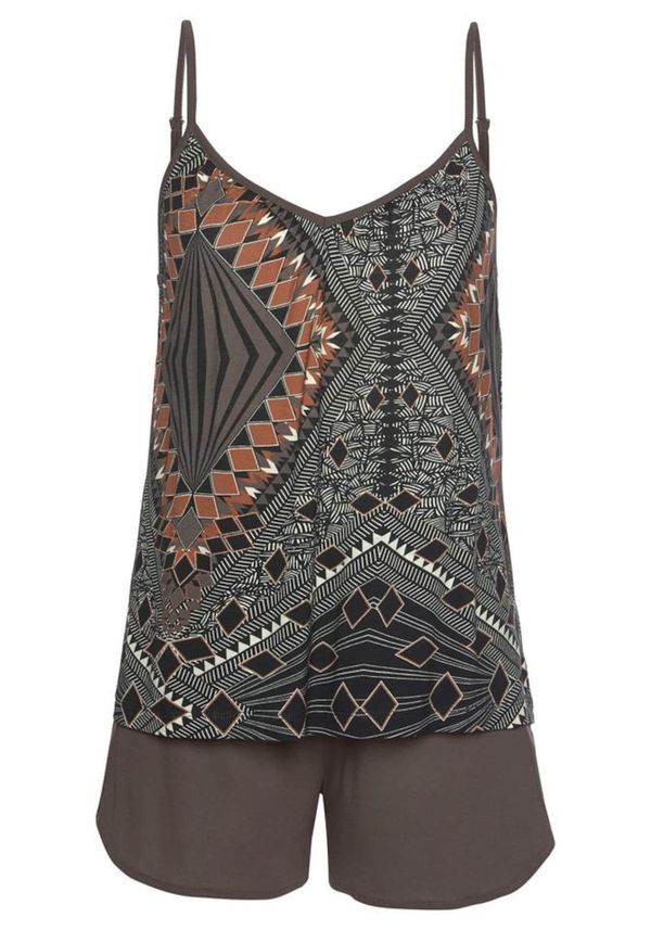 LASCANA LASCANA Шорти  кафяво / пъстро