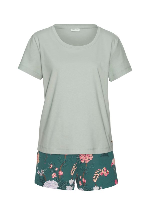 LASCANA LASCANA Шорти  зелен меланж / пъстро