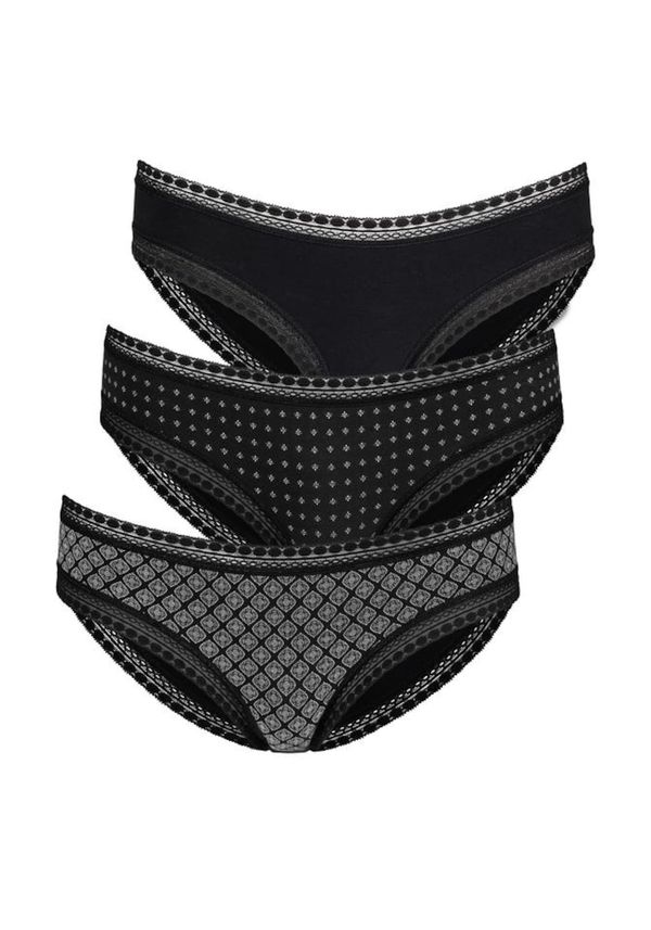 LASCANA LASCANA Слип  черно / бяло