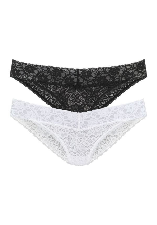 LASCANA LASCANA Слип  черно / бяло