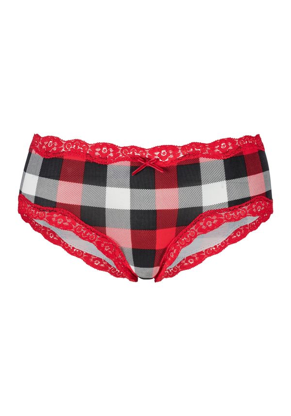 LASCANA LASCANA Слип  червено / черно / бяло