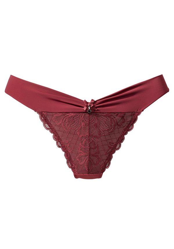 LASCANA LASCANA Слип  червено-виолетово / черно / сребърно / прозрачно