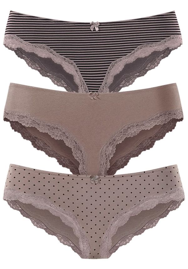 LASCANA LASCANA Слип  мока / светлокафяво