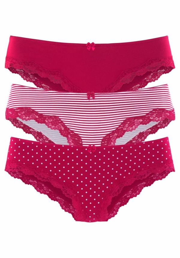 LASCANA LASCANA Слип  огнено червено / бяло