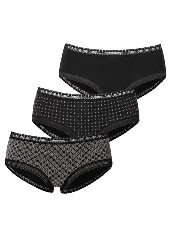 LASCANA LASCANA Слип  сиво / черно