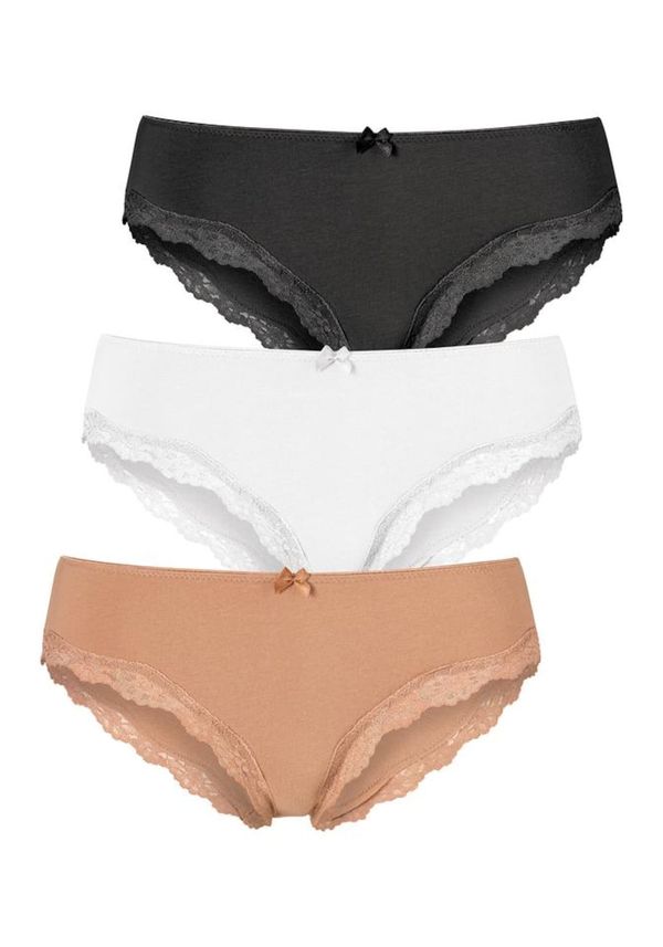 LASCANA LASCANA Слип  светлокафяво / черно / бяло