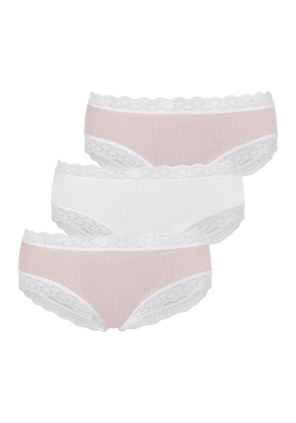 LASCANA LASCANA Слип  светлорозово / бяло