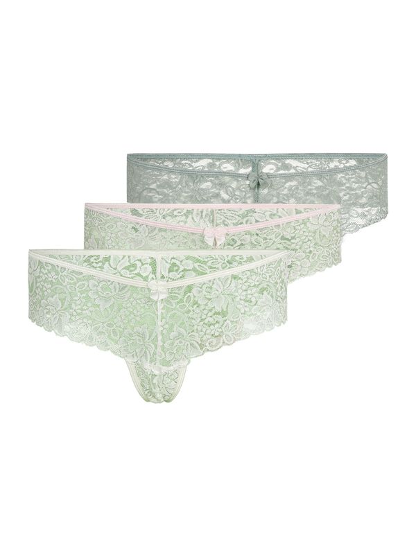 LASCANA LASCANA Стринг  опушено синьо / черно / бяло