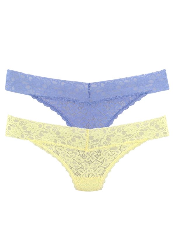 LASCANA LASCANA Стринг  синьо / жълто