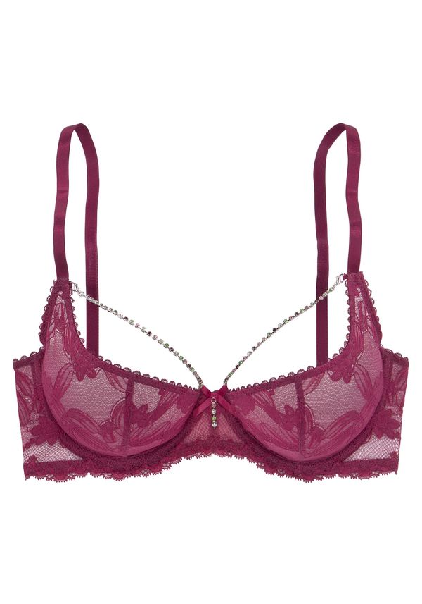 LASCANA LASCANA Сутиен  бордо / сребърно
