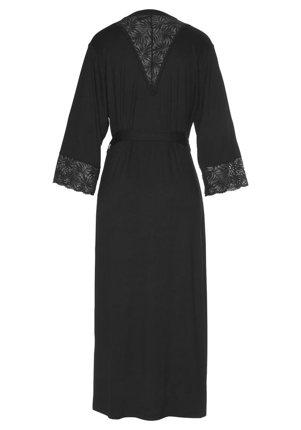 LASCANA LASCANA Сутрешен халат  черно