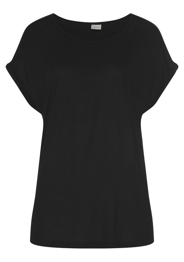 LASCANA LASCANA Тениска  черно