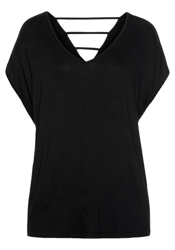 LASCANA LASCANA Тениска  черно