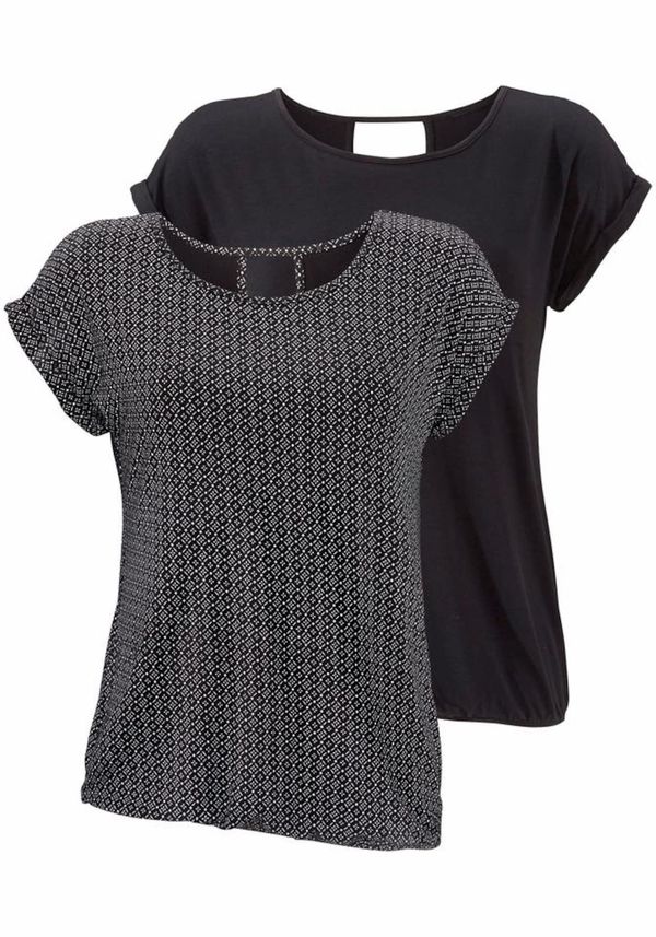 LASCANA LASCANA Тениска  черно