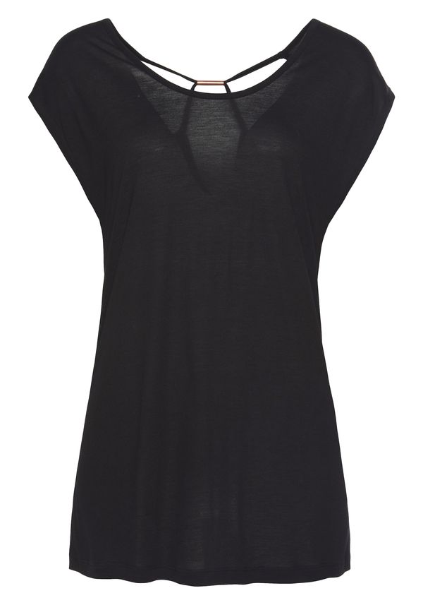 LASCANA LASCANA Тениска  черно