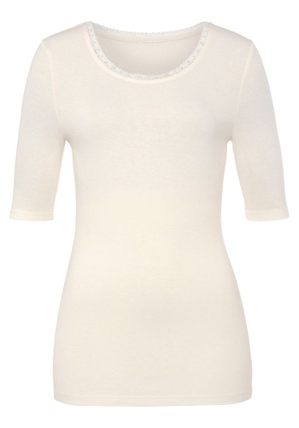 LASCANA LASCANA Тениска  кремаво