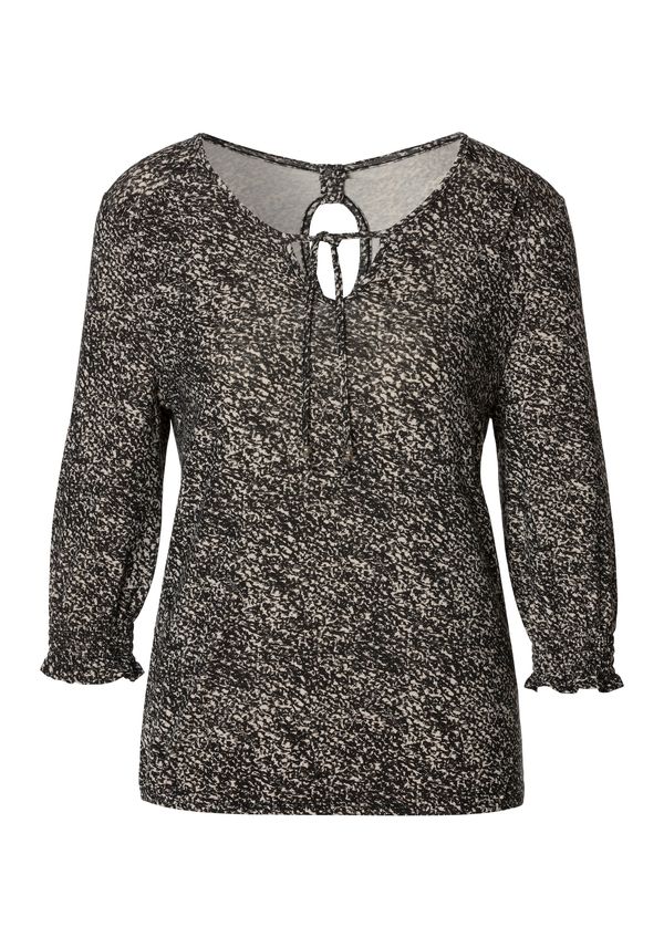 LASCANA LASCANA Тениска  кремаво / черно