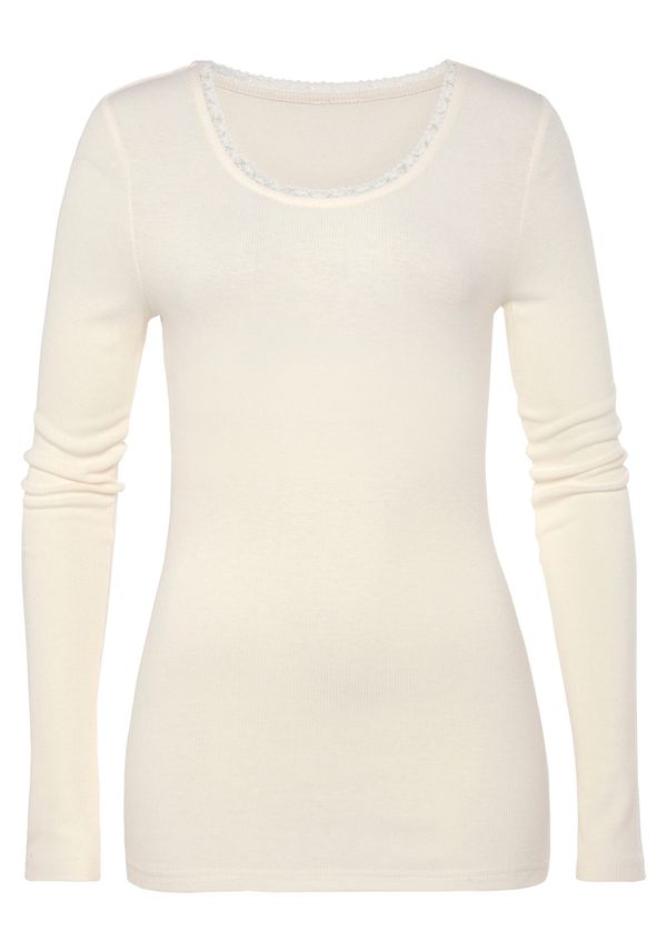 LASCANA LASCANA Тениска  кремаво