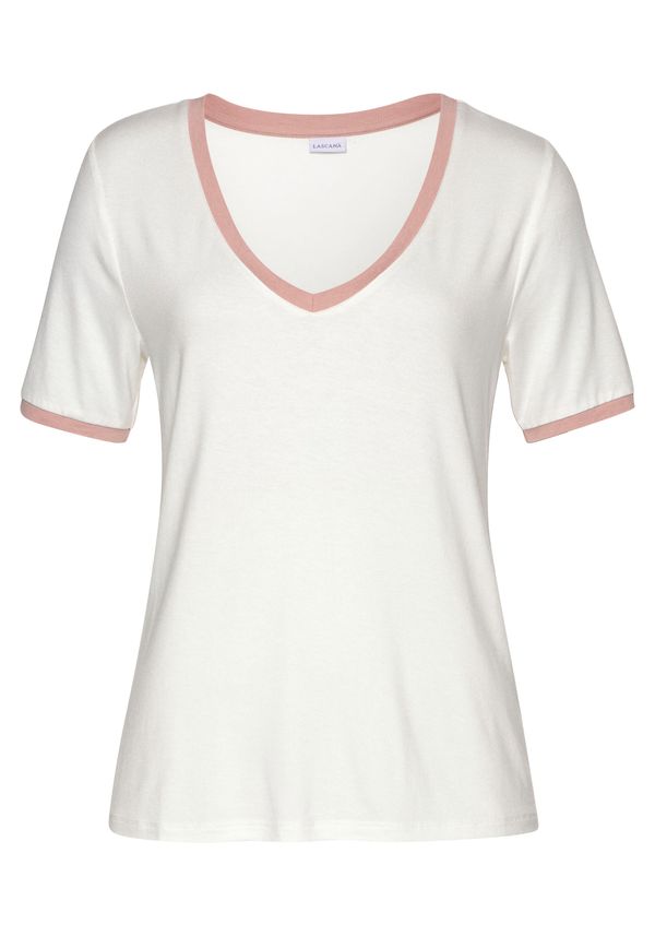 LASCANA LASCANA Тениска  пепел от рози / бяло