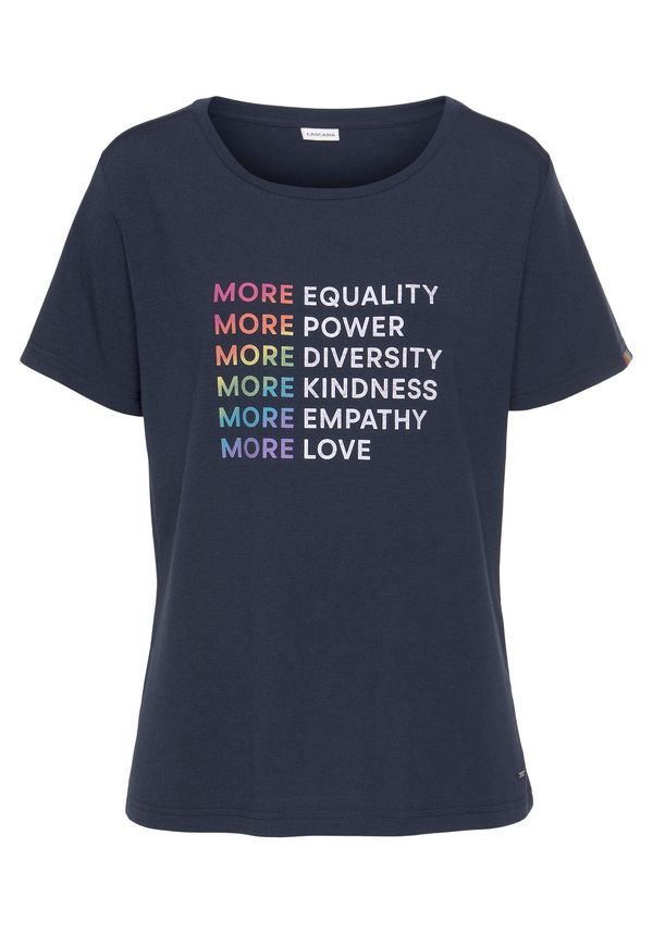 LASCANA LASCANA Тениска  тъмносиньо / пъстро