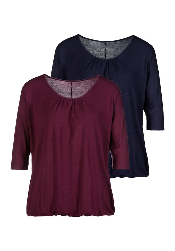 LASCANA LASCANA Тениска  тъмносиньо / тъмнорозово