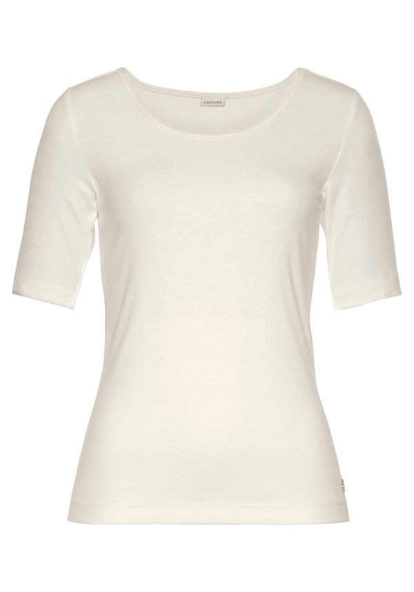 LASCANA LASCANA Тениска за спане  екрю