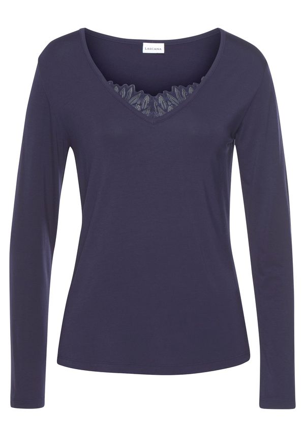 LASCANA LASCANA Тениска за спане  тъмнолилаво