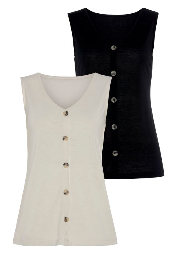 LASCANA LASCANA Топ  бежово / черно