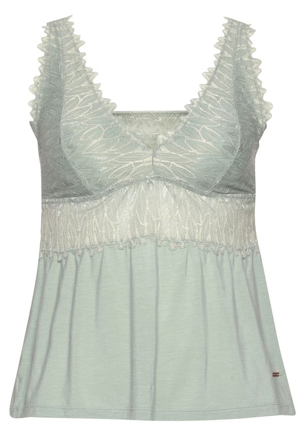 LASCANA LASCANA Топ  бежово / нефритено зелено