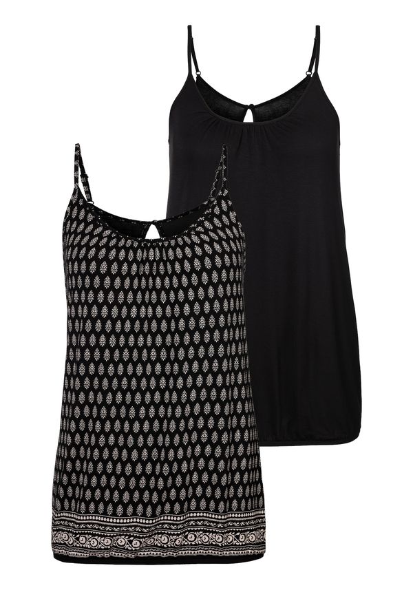 LASCANA LASCANA Топ  черно / бяло