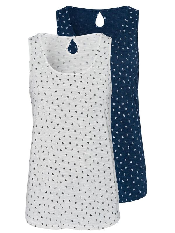 LASCANA LASCANA Топ  нейви синьо / бяло