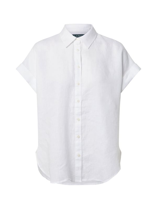 Lauren Ralph Lauren Lauren Ralph Lauren Блуза 'BROONO-SHORT SLEEVE-SHIRT'  бяло