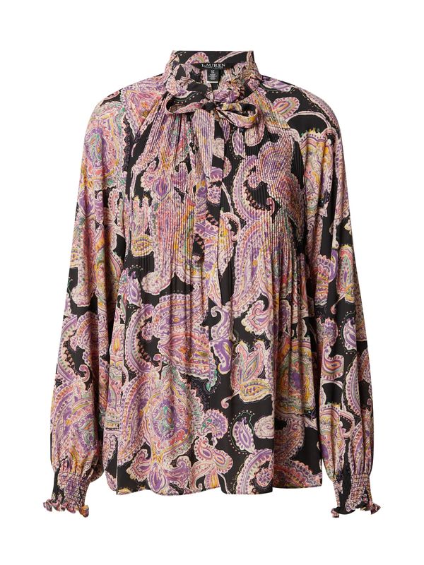 Lauren Ralph Lauren Lauren Ralph Lauren Блуза 'DRAPEY POLY GGT 122'  бежово / жълто / лилав / черно