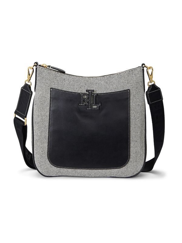 Lauren Ralph Lauren Lauren Ralph Lauren Чанта с презрамки 'CAMERYN 27'  черно / бяло