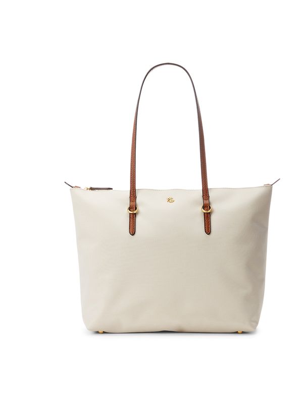 Lauren Ralph Lauren Lauren Ralph Lauren Чанта за през рамо 'KEATON'  кафяво / злато / бяло