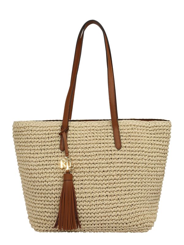 Lauren Ralph Lauren Lauren Ralph Lauren Чанта за през рамо 'WHITNEY'  бежово / кафяво