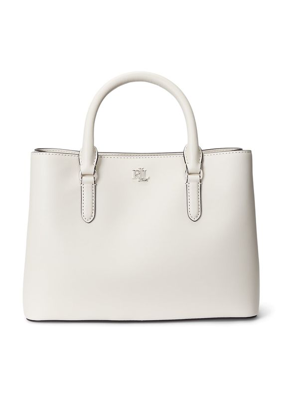 Lauren Ralph Lauren Lauren Ralph Lauren Дамска чанта 'Brooke'  сребърно / бяло