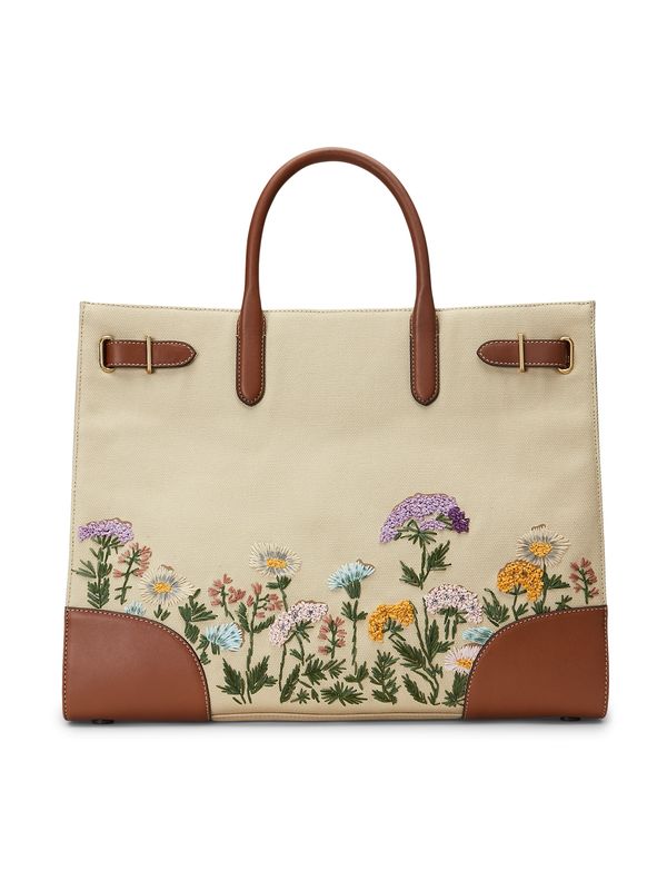 Lauren Ralph Lauren Lauren Ralph Lauren Дамска чанта 'DEVYN'  бежово / кафяво / зелено / лилав