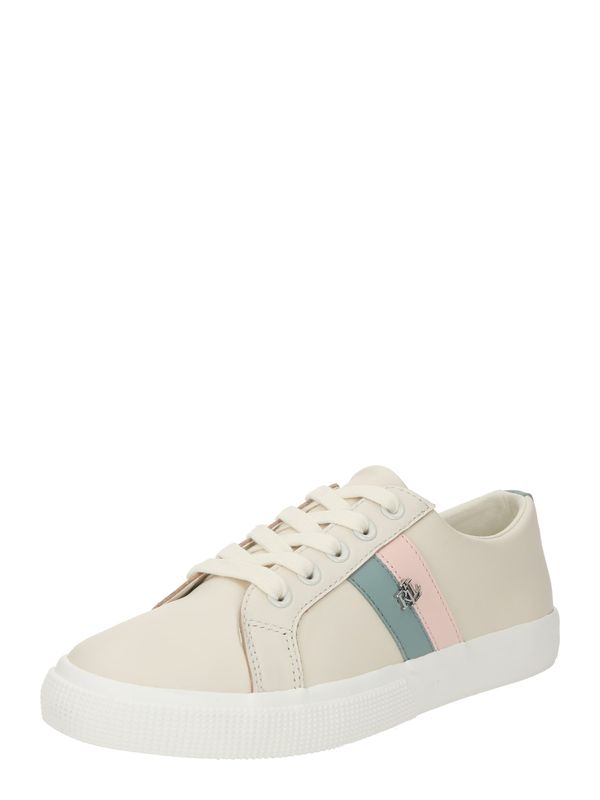 Lauren Ralph Lauren Lauren Ralph Lauren Ниски маратонки 'JANSON II'  кремаво / зелено / бледорозово