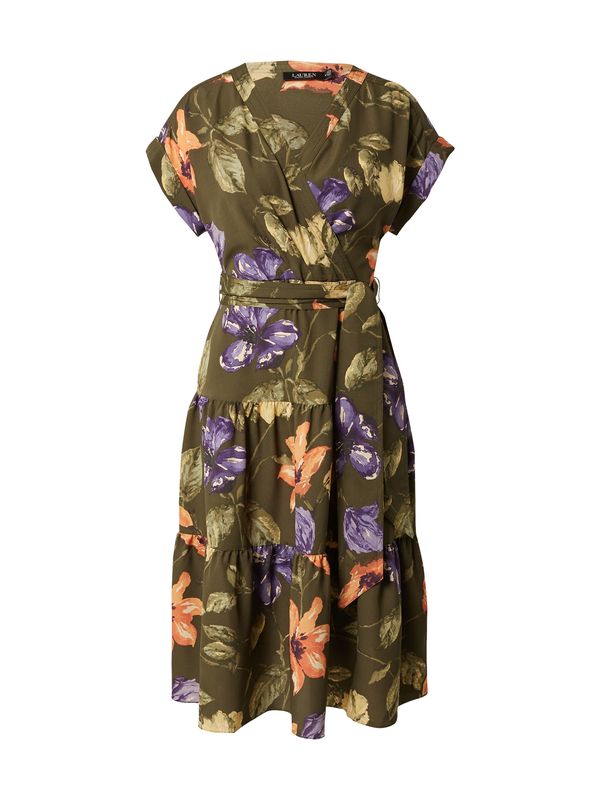 Lauren Ralph Lauren Petite Lauren Ralph Lauren Petite Рокля 'DRUNIPER'  маслина / пастелно зелено / лилав / светлооранжево