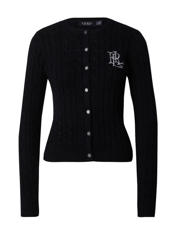 Lauren Ralph Lauren Lauren Ralph Lauren Плетена жилетка  сребърно сиво / черно