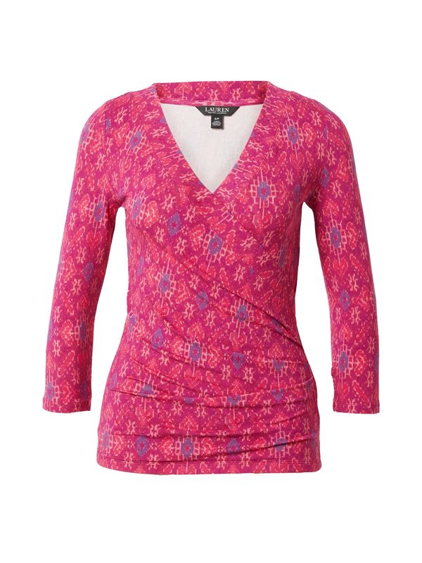 Lauren Ralph Lauren Lauren Ralph Lauren Пуловер 'ALAYJA'  бежово / светлосиньо / фуксия