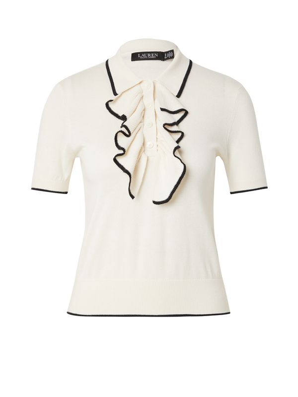 Lauren Ralph Lauren Lauren Ralph Lauren Пуловер 'TREAHIAN'  черно / естествено бяло