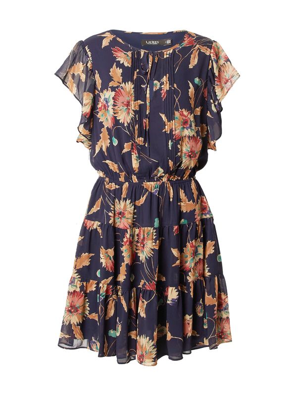 Lauren Ralph Lauren Lauren Ralph Lauren Рокля  бежово / нейви синьо / кафяво / червено